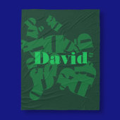 Cool modern monogram en naam in groen fleece deken