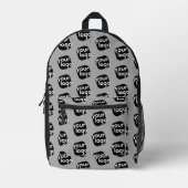 Cool modern patroon effen lichtgrijs voeg uw logo  bedrukte rugzak (Voorkant)