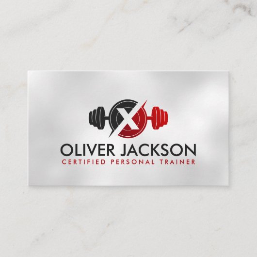 Cool Modern Personal Trainer Logo Visitekaartje (Voorkant)