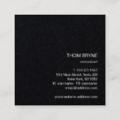 Cool Modern Professional Black 2 Letter Monogram Vierkante Visitekaartje (Achterkant)