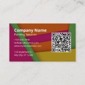 Cool Modern QR Code Logo Visitekaartje (Voorkant)