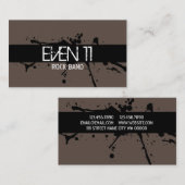 Cool Modern Rock Band Chanteur Carte de visite (Devant / Derrière)