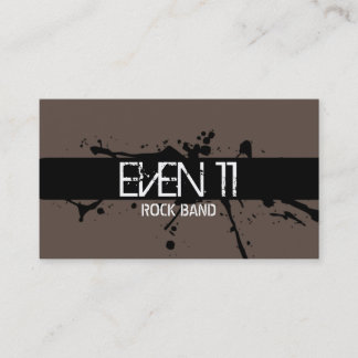 Cool Modern Rock Band Chanteur Carte de visite