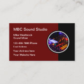 Cool Modern Sound Studio Cartes de visite (Devant)