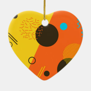 Cool, modern, trendy, urban Memphis illustratie Keramisch Ornament