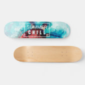 Cool Modern Tropische Oceaan Skateboard (Horizontaal)