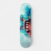 Cool Modern Tropische Oceaan Skateboard (Voorkant)