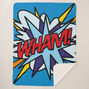 Cool Modern Typografisch Stripboek WHAM Leuk Sherpa Deken