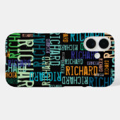 Cool & Modern Typography Naam Case-Mate iPhone Case (Achterkant (horizontaal))