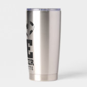 Cool Modern Voetbal Liefde Gepersonaliseerde Naam Geïsoleerde Drinkbeker (Achterkant)