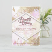 Cool modern waterverf typografie lief 16 kaart (Staand voorkant)