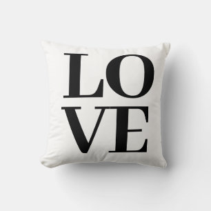 Cool Modern White Black Love Sierkussen