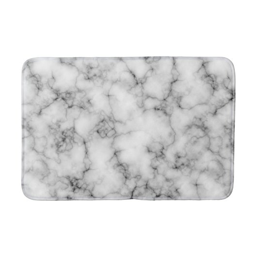 Cool Modern White Marble Texture Badmat (Voorkant)