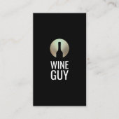 Cool Modern Wijnfles Sommelier Logo Visitekaartje (Voorkant)