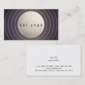 Cool Modern Zen Circle Yoga en Meditatie Leraar Visitekaartje (Voorkant / Achterkant)