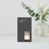 Cool Modern Zen Glow Minimalistisch Zwart Visitekaartje (Staand voorkant)