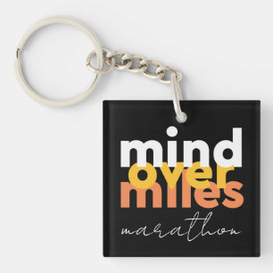 Cool Modern Zwart Sport Motivatie Vet Lettertype Sleutelhanger