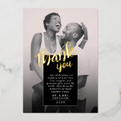 Cool moderne Black White Gold Carte de remerciemen (Recto)