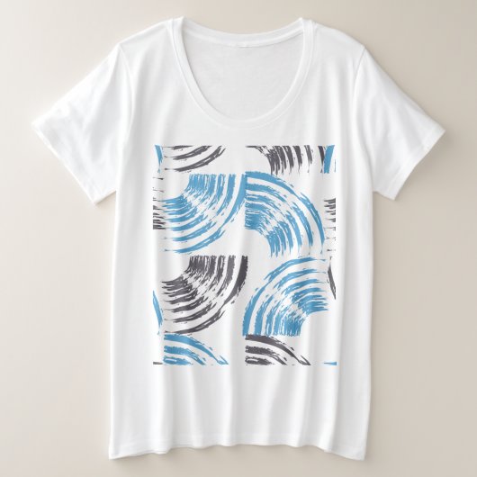 Cool, moderne, bleu abstrait tendance (Design devant)