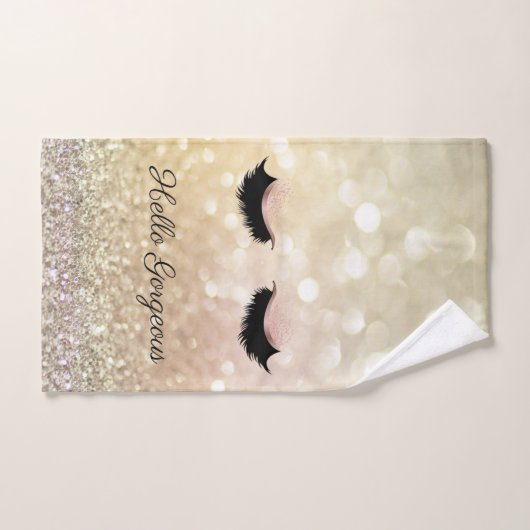 Cool moderne Bokeh, Faux Lashes (Serviette à main)