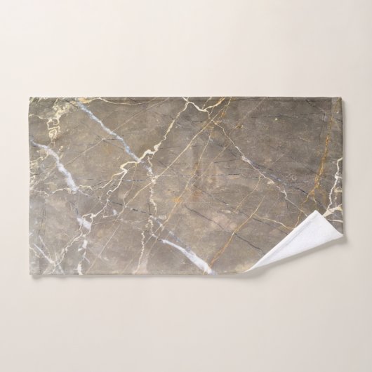 Cool moderne Brown marbre pierre Motif (Serviette à main)
