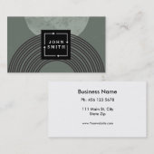 Cool moderne Carte de visite d'art Abstrait (Devant / Derrière)