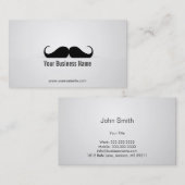 Cool moderne Carte de visite de moustache (Devant / Derrière)