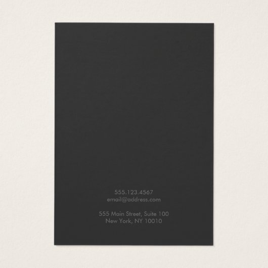 Cool Moderne Collier Noir Bracelet Carte d'afficha (Dos)