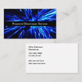Cool Moderne Electricien Carte de visite (Devant / Derrière)