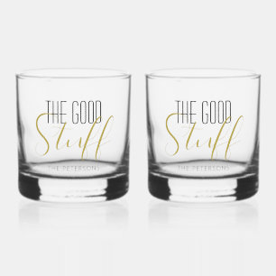 Cool Moderne Elegante Goede Spullen Goud Zwart Naa Whisky Glas