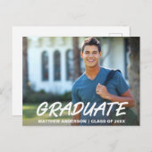 Cool moderne Faire-part de diplôme Photo W (Devant / Derrière)