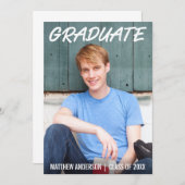 Cool moderne Faire-part de diplôme Photo WT (Devant / Derrière)