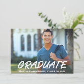 Cool moderne Faire-part de diplômes Carte photo W (Debout devant)