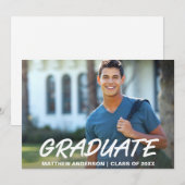 Cool moderne Faire-part de diplômes Carte photo W (Devant / Derrière)