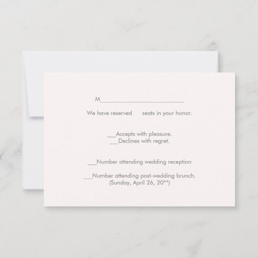 Cool Moderne Faux Rose Séquins d'or RSVP (Dos)