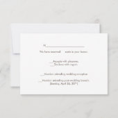 Cool Moderne Faux Séquins Argent RSVP (Dos)