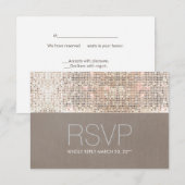 Cool Moderne Faux Séquins Argent RSVP (Devant / Derrière)