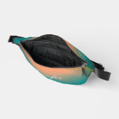 Cool moderne Gradient Turquoise Vert Orange Nom (Ouvrir)