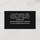 Cool moderne Handyman Double Side Cartes de visite (Dos)