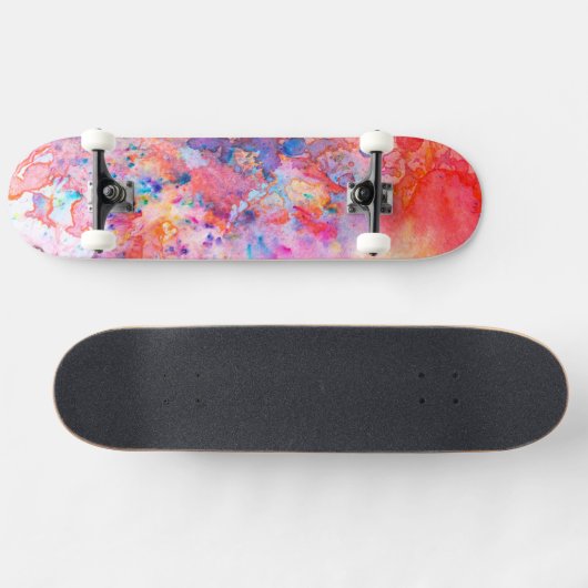 Cool Moderne Kunst Geschilderd Skateboard (Horizontaal)