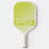 Cool Moderne Minimalistische Initialen Verloopgroe Pickleball Paddle (Achterkant)