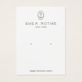 Cool moderne Monogramme blanc Écouter carte d'affi (Devant)