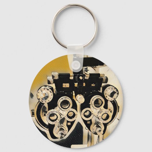 Cool Moderne Optometristen Phoroptorlenzen Sleutelhanger (Voorkant)