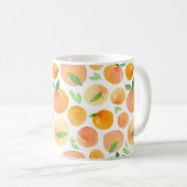 Cool moderne pêche pêche orange mug (Devant droit)