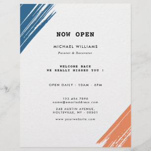 Cool Moderne penseel schilder Flyer