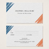 Cool Moderne penseel schilder Visitekaartje (Voorkant /achterkant)