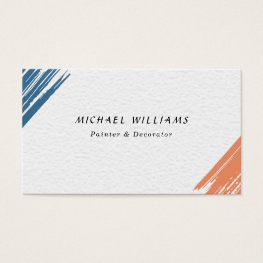 Cool Moderne penseel schilder Visitekaartje (Voorkant)