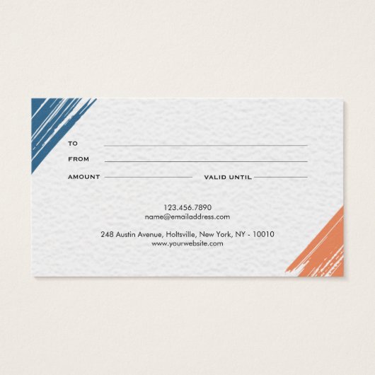 Cool Moderne penseel schilder Visitekaartje (Achterkant)