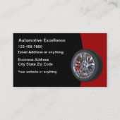 Cool Moderne Pneu de voiture Cartes de visite à th (Devant)