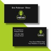 Cool Moderne Podcast Microphone Carte de visite